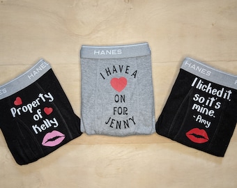 Cotton Anniversary Gift for Him - Personalized Boxers