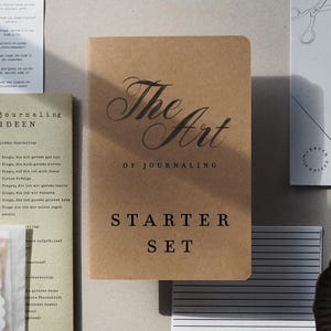 The Art of Journaling / Journal Starter Set mit blanko Notizbuch Stickern, Vorlagen, Workbook und vielen Impulsen