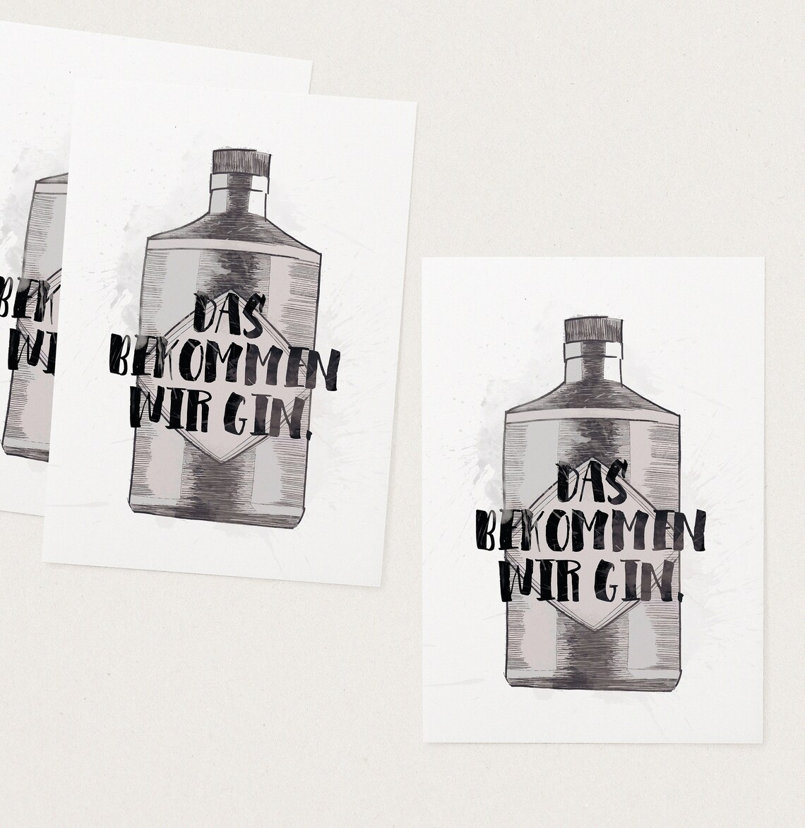 POSTKARTEN SET / Gin Spruch und Motiv Postkarten zur Hochzeit Etsy