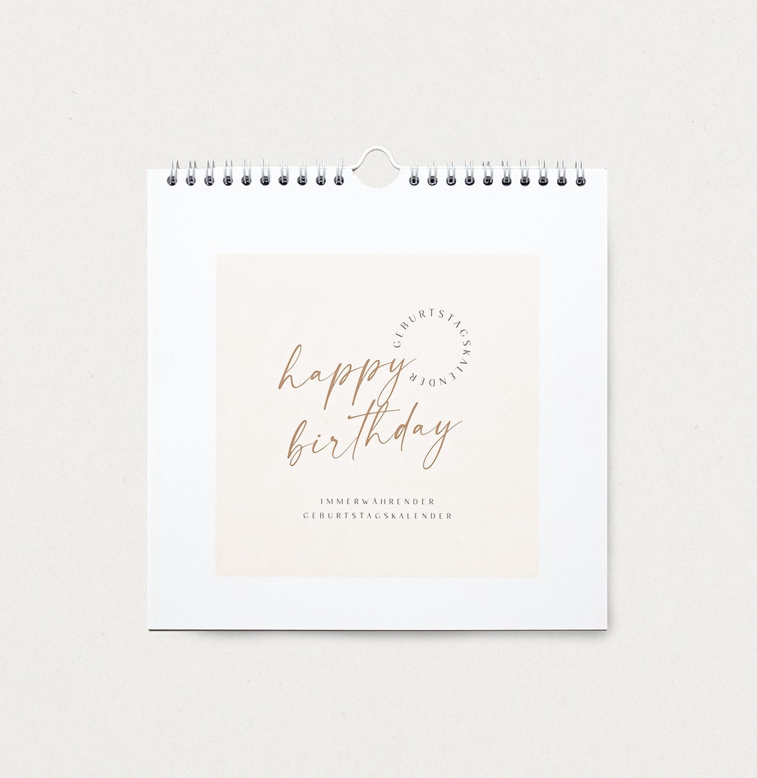  GEBURTSTAGSKALENDER / Immerwährender Kalender Für Geburtstage, Feste Motiv 