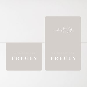 AUFKLEBER AUFMACHEN und FREUEN taupe / Sticker Danke für Deinen Einkauf perfekt Small Business Verpackungen, Geschenke, Bestellungen