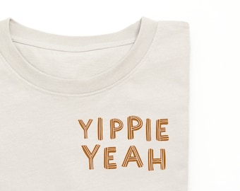 BÜGELBILD YIPPIE YEAH / Applikation Kinder Bügelbilder T-Shirt Flockprint