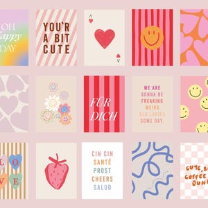 POSTKARTEN INDIVIDUELLER MIX / Karten Set zum Geburtstag, Weihnachten, Feiertagen, Umzug, Schulanfang, Hochzeit und mehr