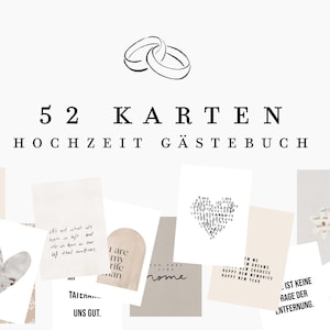 POSTKARTEN INDIVIDUELLER MIX / Karten Set zur Hochzeit Gästebuch 52 Stück