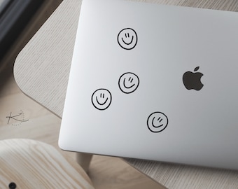 SMILE MINI SPIEGELAUFKLEBER / Laptop Sticker Selfiesticker Aufkleber Self Love Affirmation