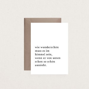 POSTKARTEN TRAUER KARTE / schwarz weiß Karte Herzliches Beileid