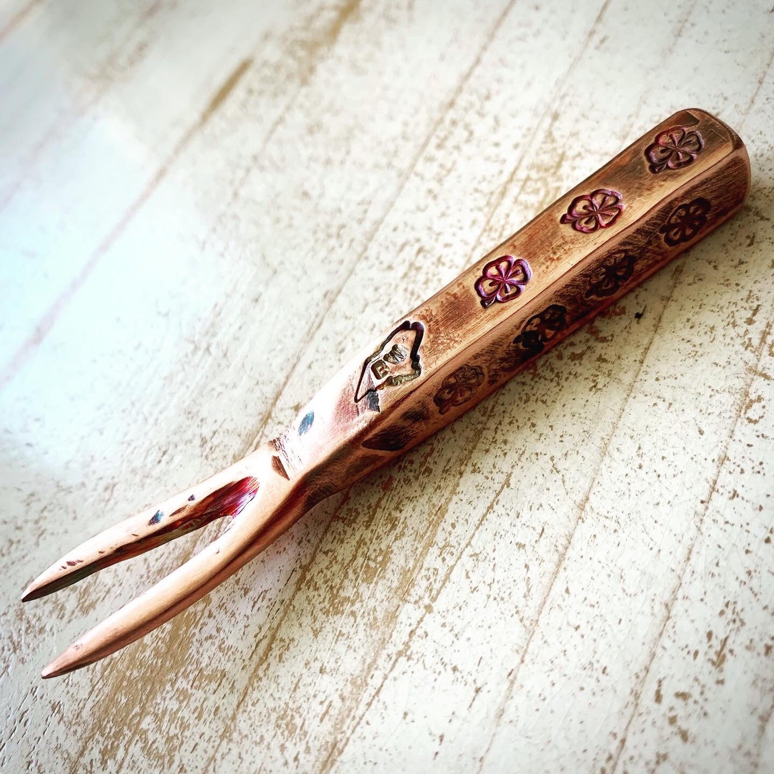 Custom twist handmade golf divot tool 2 prong made in Etsy