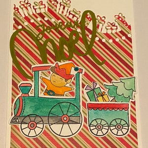 Colorido tren de Navidad