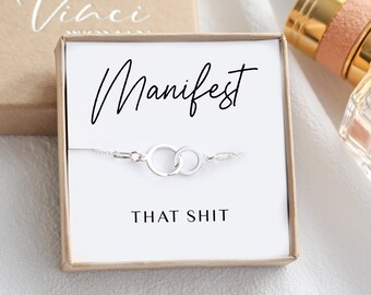 Manifest That Sh*t Bracelet, Inspirational Gift, Gift For Friend, Manifestation Bracelet, Motivational Jewelry, Empowerment Gift