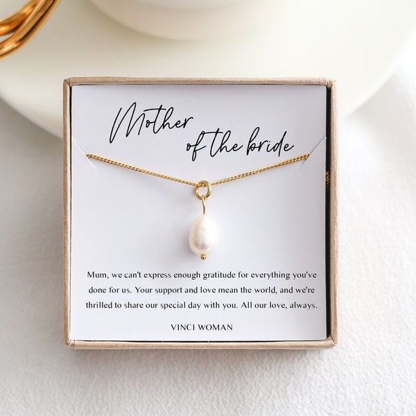 Mother Of The Bride Gift, Mother Of The Groom, Wedding Gift, Mother In Law Gift, Gift From Bride, Freshwater Pearl Necklace, In Laws Gifts