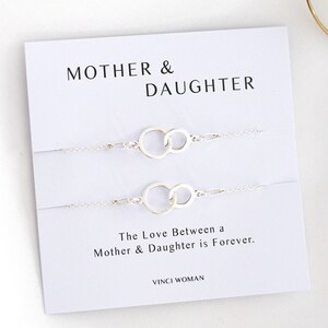 Mother Daughter Bracelet Set Mom Birthday Gift Interlocking - Etsy UK