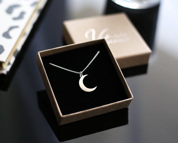 Moon Necklace Sterling Silver Moon Jewellery Moon Jewelry Moon