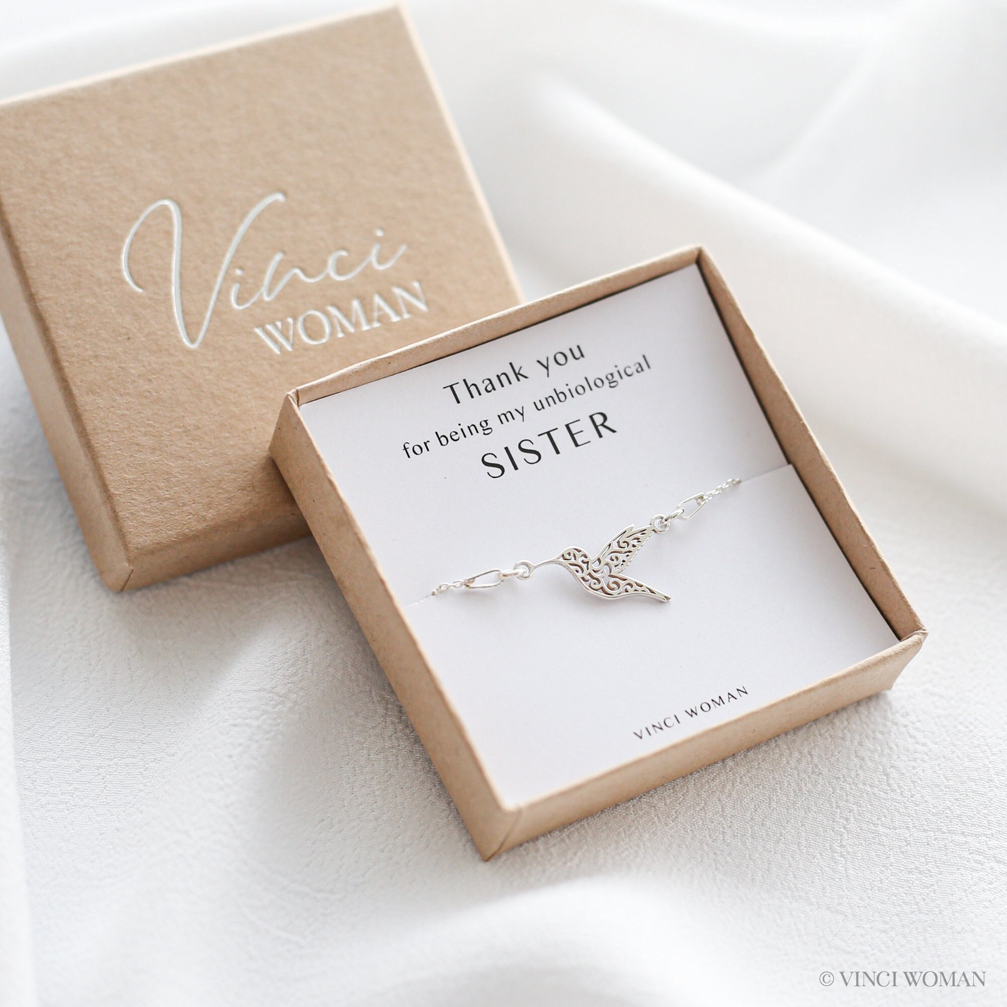 Unbiological Sister Bracelet Soul Sister Bracelet Hummingbird
