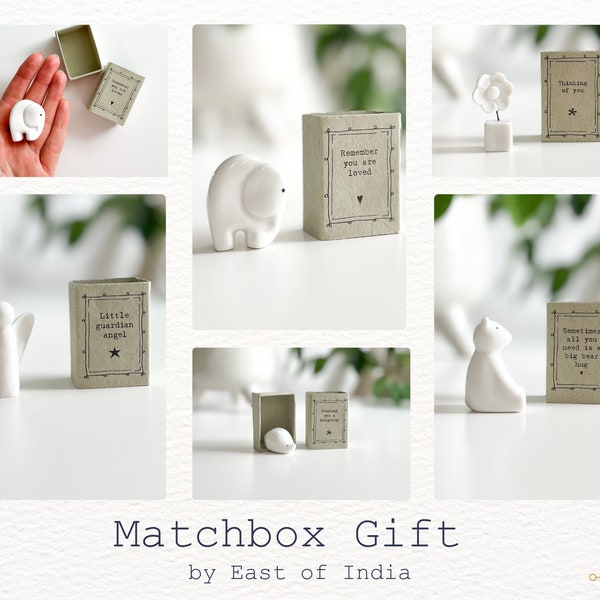 Porcelain Matchbox Gift - Long Distance, Send Hugs, Birthday Gift, Gifts For Her, Friend Gift Idea, Wedding Keepsake