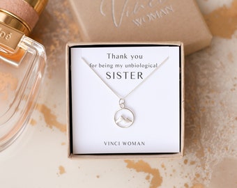 Unbiological Sister Gift, Friend Gift, Friendship Necklace, Soul Sister Gift, Friend Birthday Gift,Travel Necklace, Gift Idea For Friend