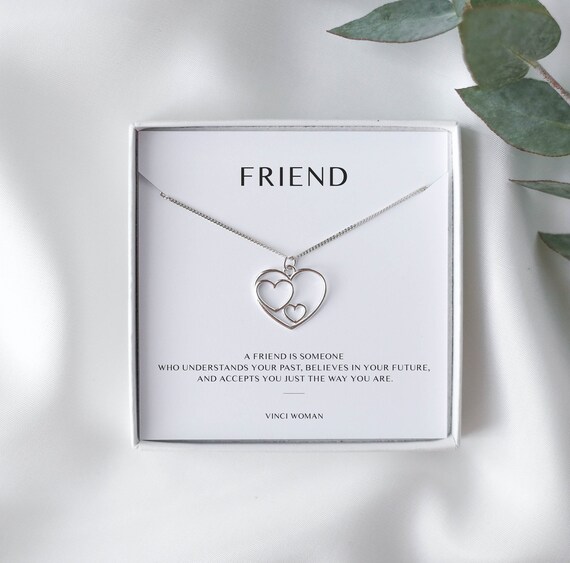 Friendship Necklace Soul Sister Gift Two Hearts Friend Birthday