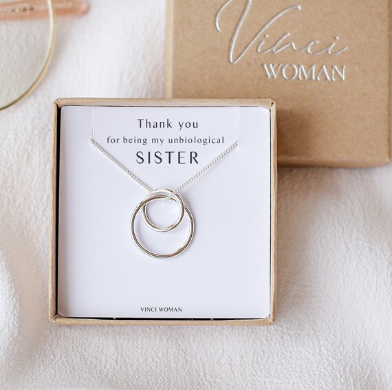 Etsy unbiological sister necklace deals