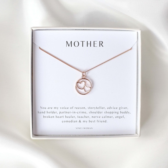 Mother Gift Mum Necklace Mom Birthday Gift Rose Gold Two - Etsy UK