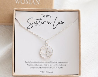 Sister-in-Law Gift, Sister-in-Law Necklace, Wedding Gift, Gift for New Sister-in-Law, Family Jewelry, Wedding Gift, 925 Sterling Silver