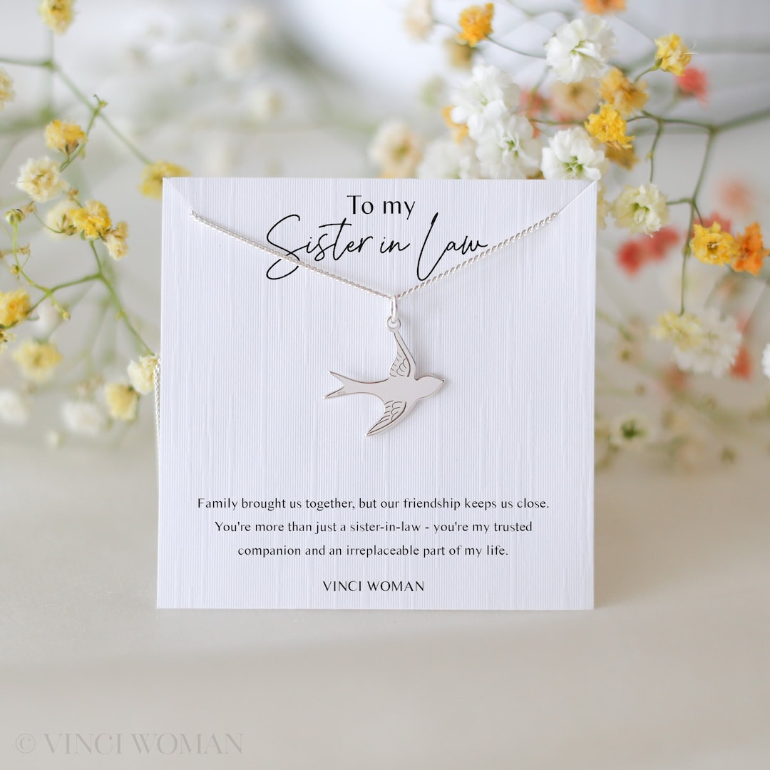 Swallow Necklace Gift, Sister in Law Gift, Mother of the Bride Gift ...