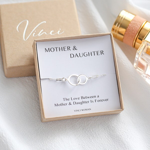 Mother Daughter Gift, Mom Birthday Gift,Infinity Mum Gift, Interlocking Gift For Mum, Infinity Bracelet, Mother Birthday Gift,Eternity Gift