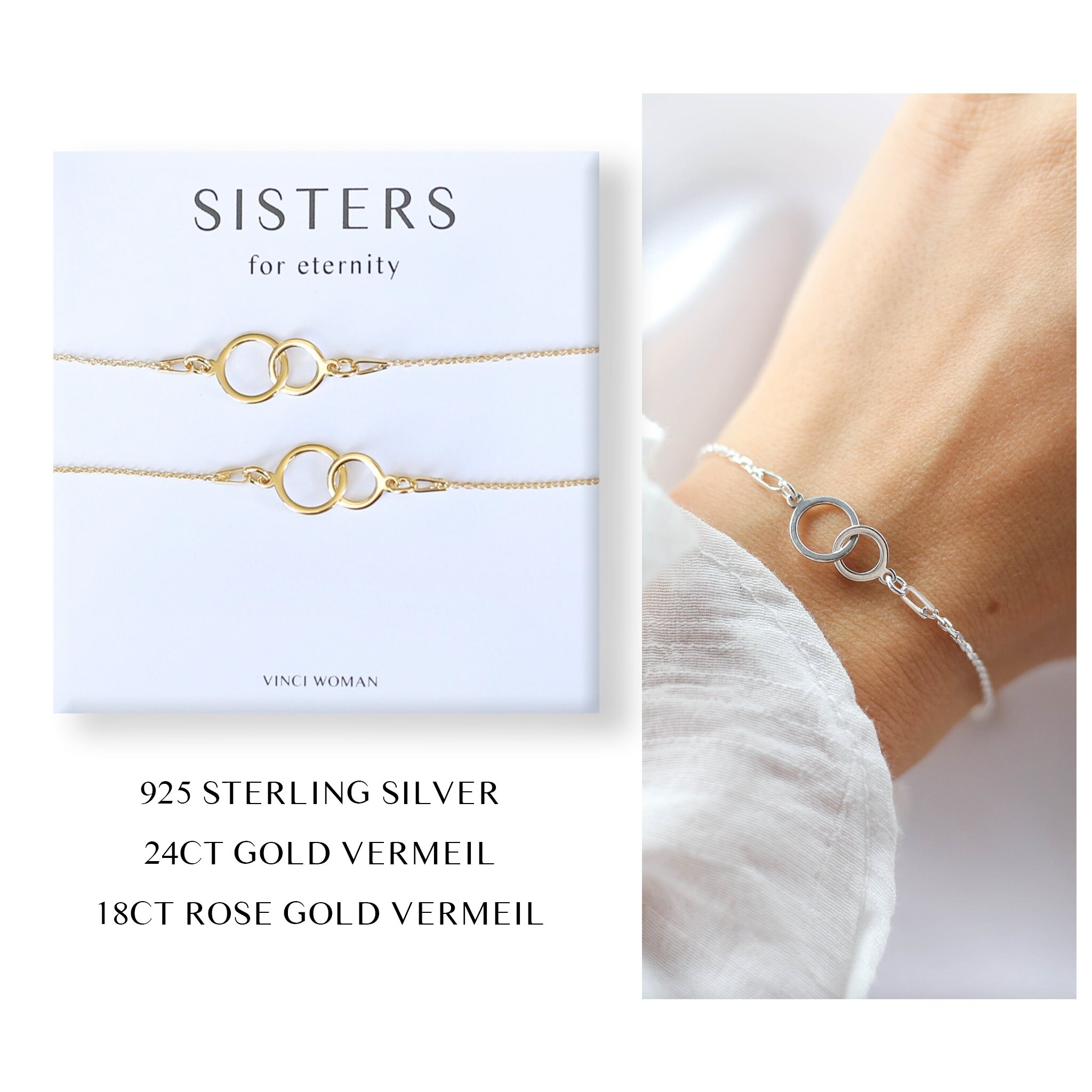 Matching sister cheap bracelets gold