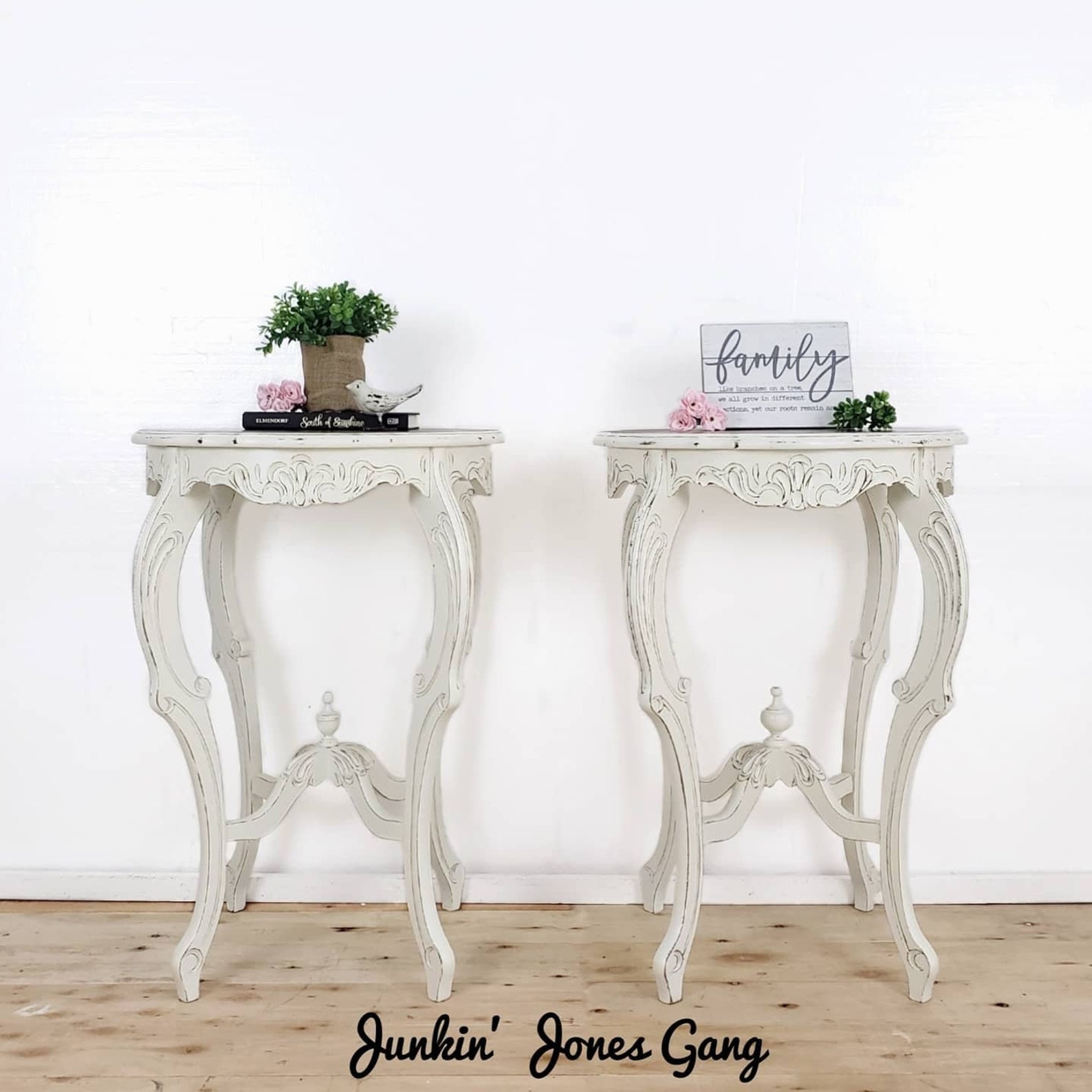 Queen Anne Bedside Tables. White Farmhouse Nightstands. French Etsy