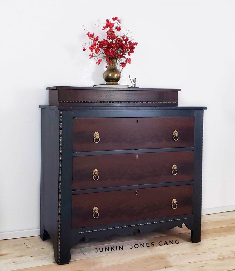 Antique Chest Of Drawers Vintage Dresser Farmhouse Bureau Etsy