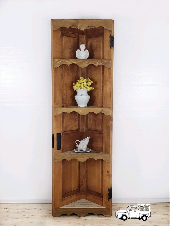 Sold Corner Shelf Old Door Beadboard Rustic Image 0