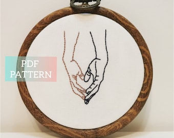 Valentine's present | Hand embroidery | PDF instant pattern | Stitch your own | Decoration | Anniversary