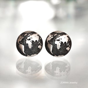 Weltkarte - Globe Ohrringe - All Peace and Love - Ohrstecker Planet Erde