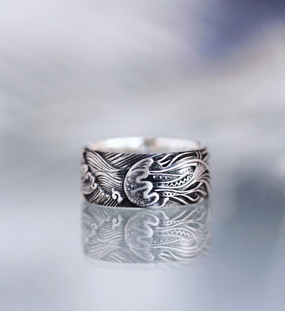 Jellyfish Ring - Ocean Ring - Ocean Ring - Wave Ring