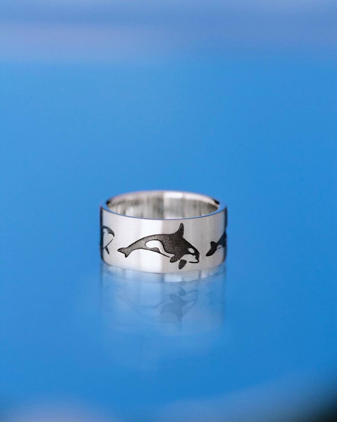 Killer Whale Ring Wide Ring Killer Whale Killer Whales on Etsy