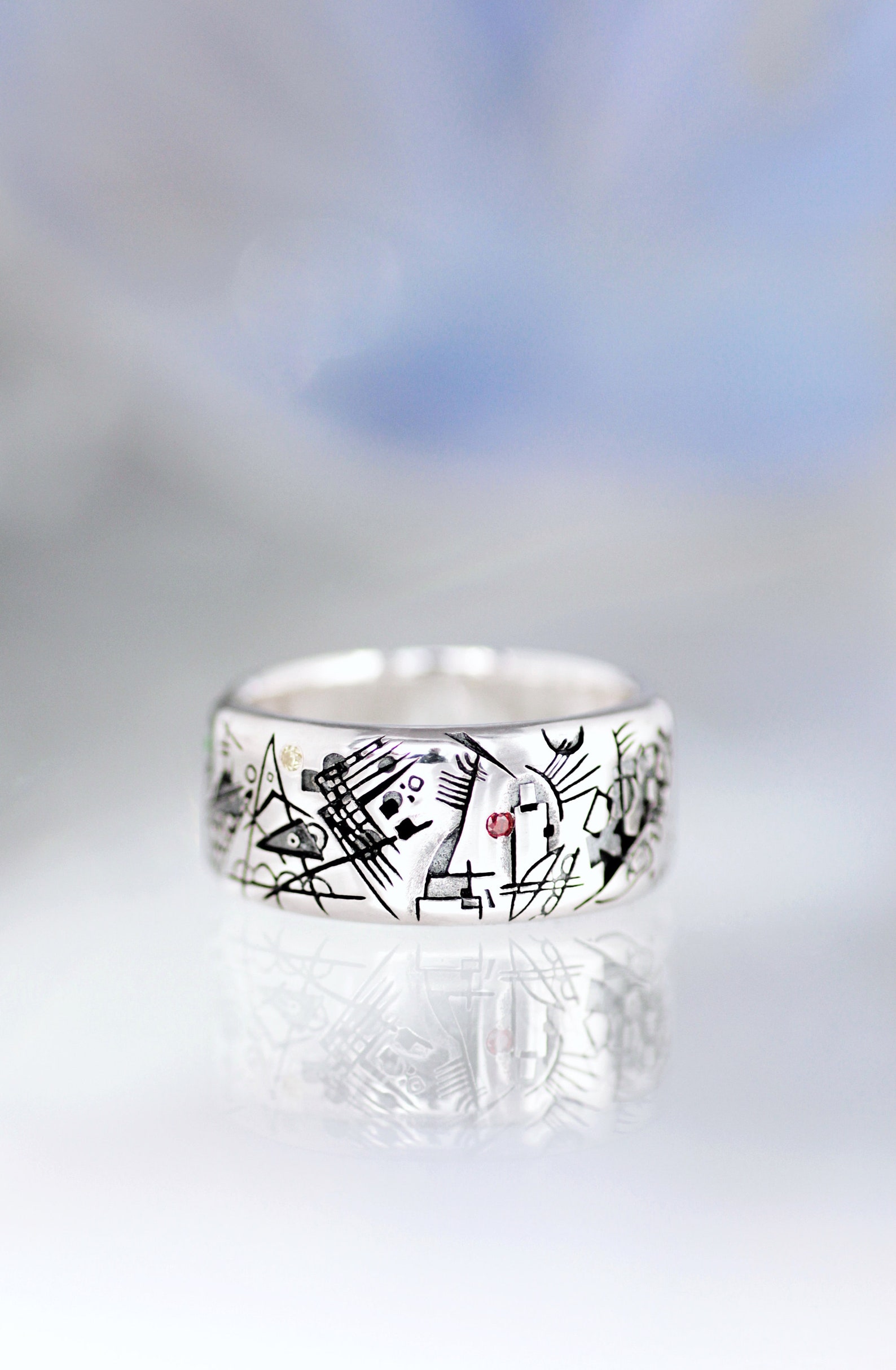 ART Ring Kandinsky Unusual ring Ring minimalism Etsy