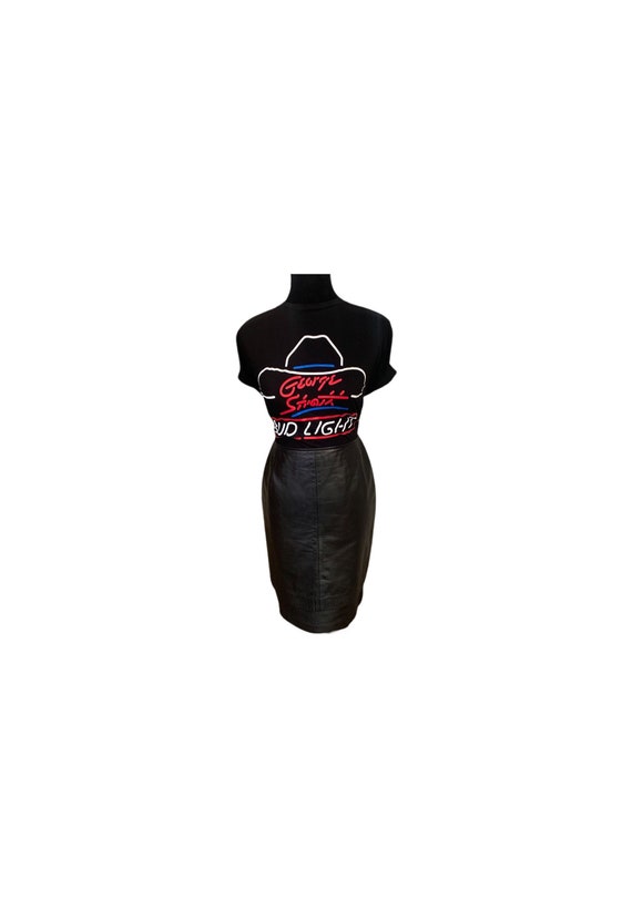 Siena New York Black Leather Skirt Womens 26” Wais
