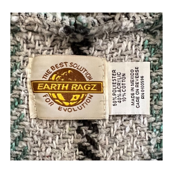 Vintage Earth Ragz Baja Hoodie Womens M 90s Grung… - image 8