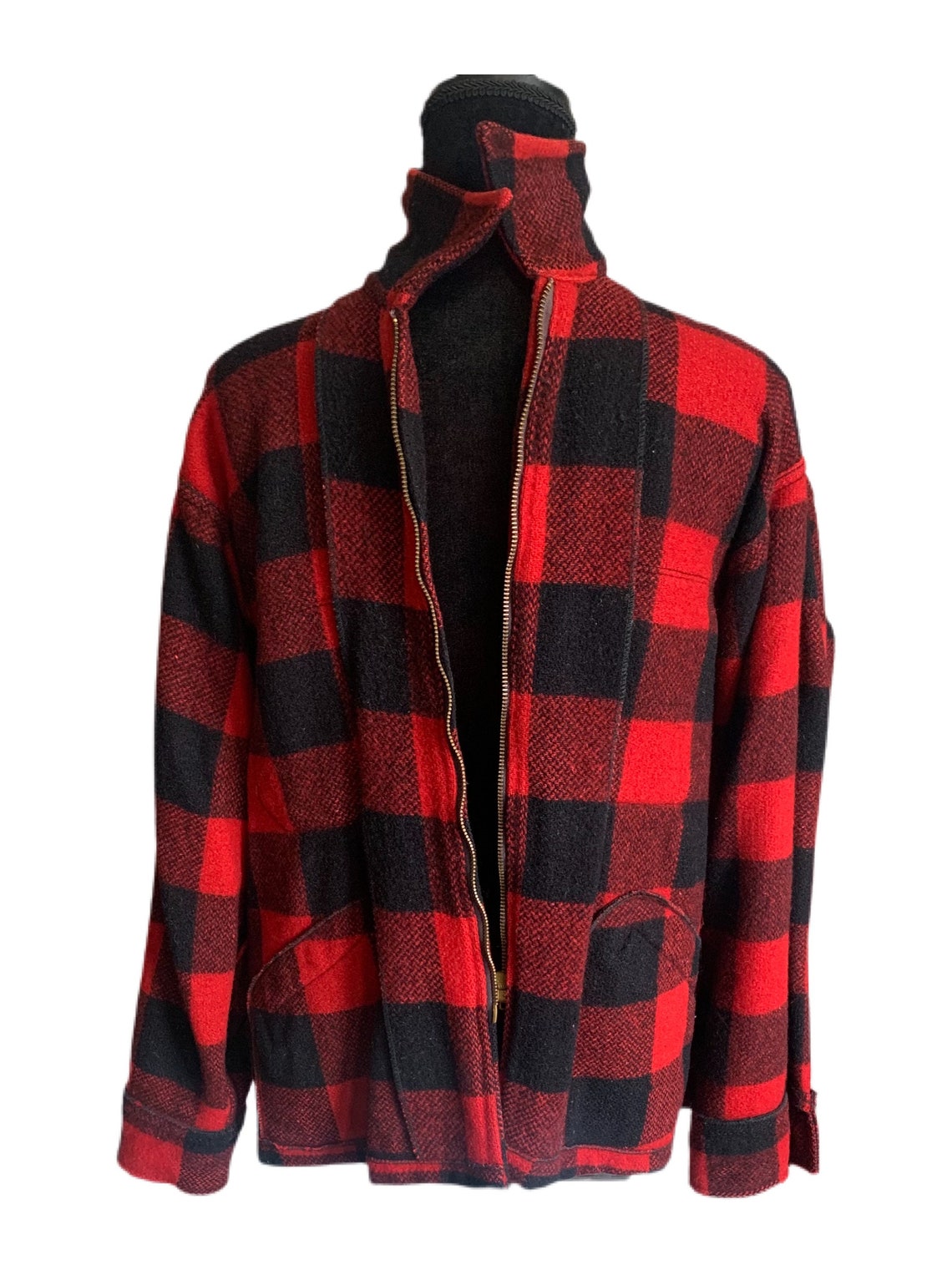 Aberdeen Buffalo Plaid Wool Jacket Vintage 70s Lumberjack | Etsy