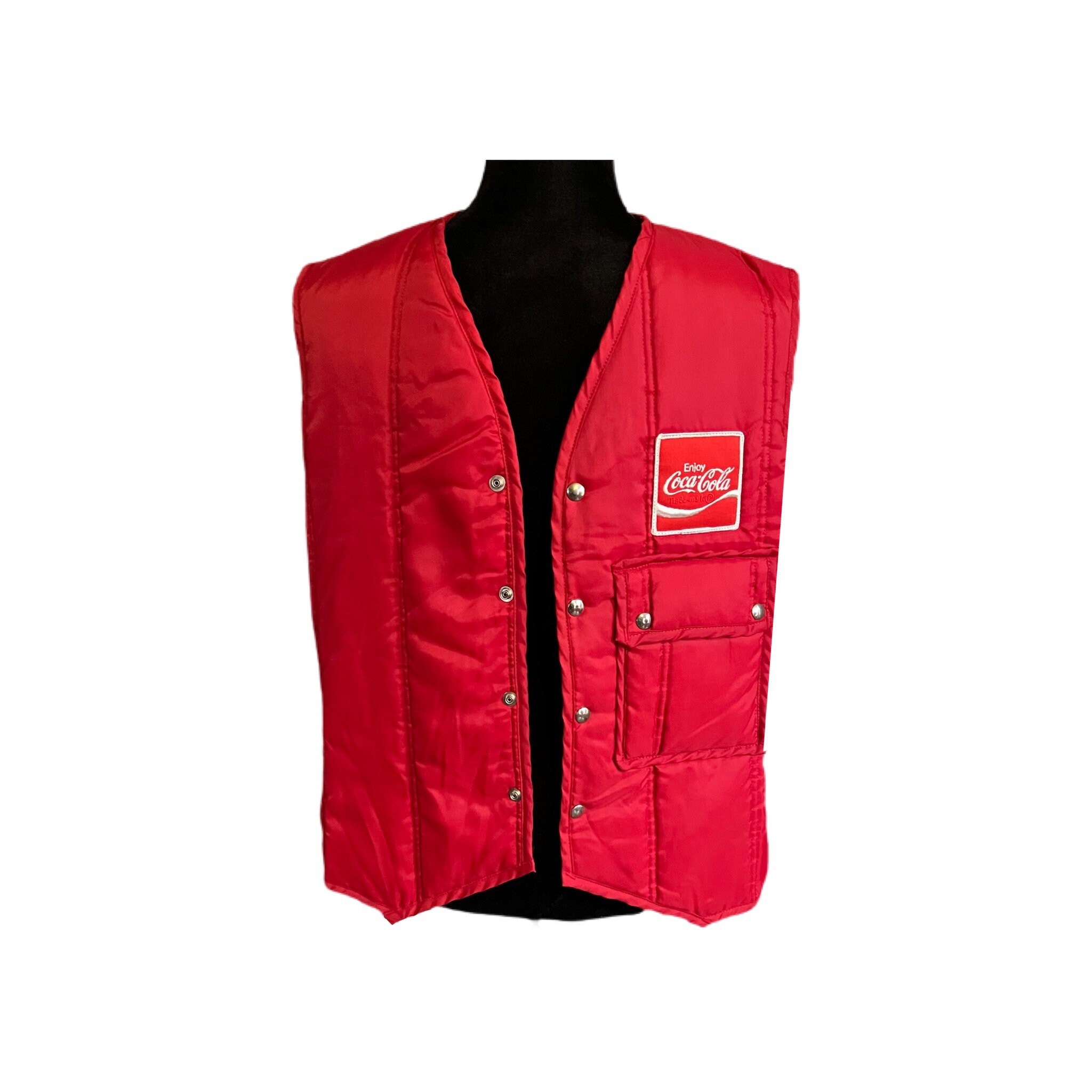 Vintage Puffer Vest 1970s Coca-cola 
