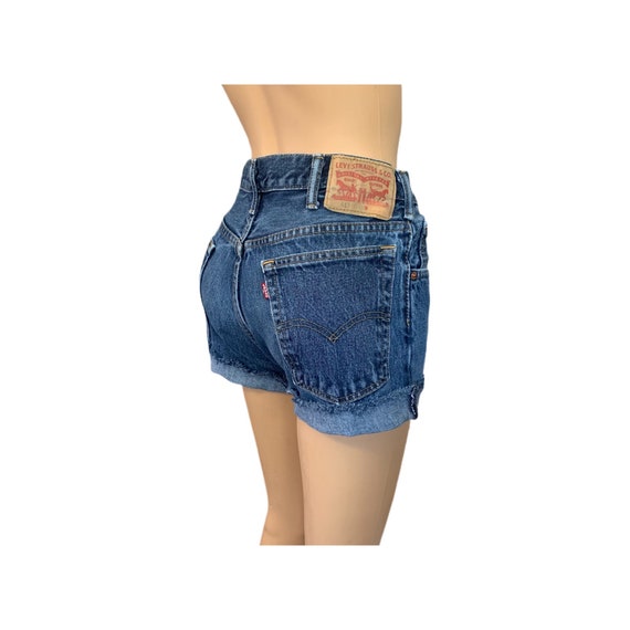 Levi's 517 Denim Shorts Womens 30" Waist Cuffed L… - image 1