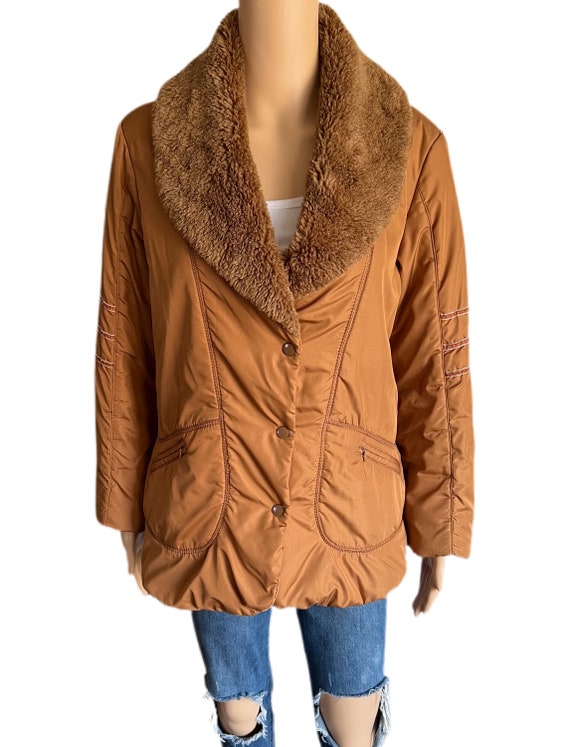 Avon Canada Sherpa Jacket Womens Brown Medium She… - image 2