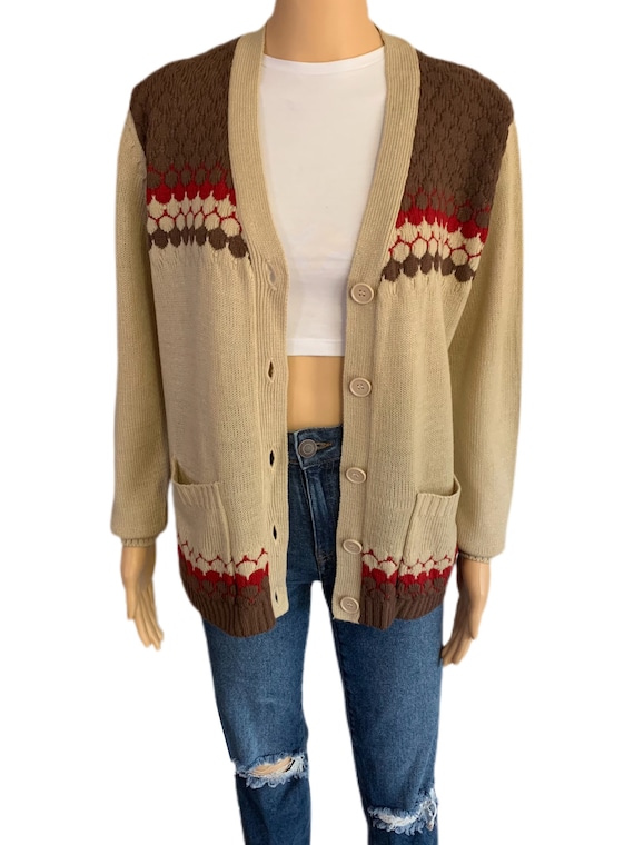 Kmart Cardigan Womens Brown Medium Grunge Kurt Co… - image 2