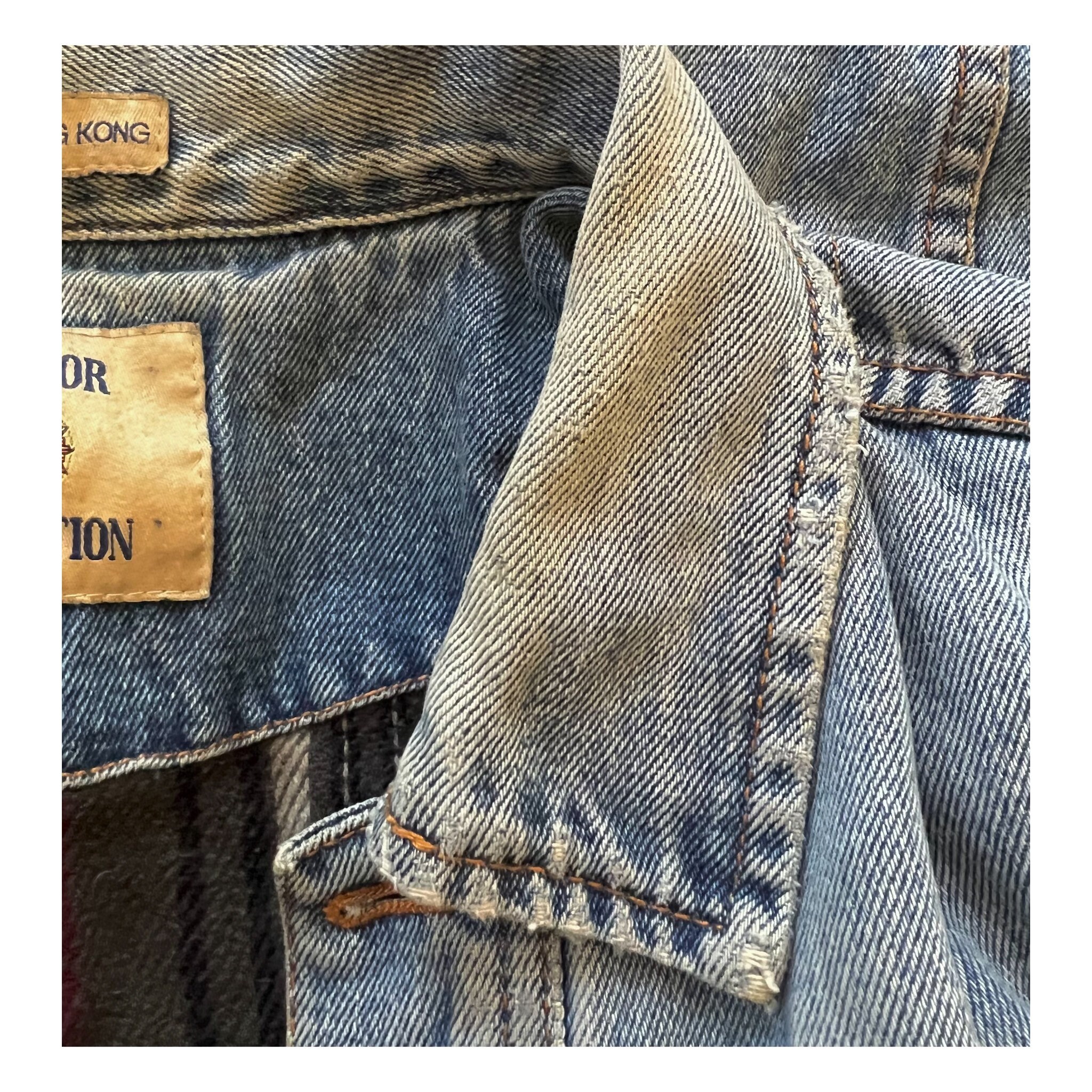 Men's Vintage Denim Jacket Blanket Lined Grunge Jean Etsy