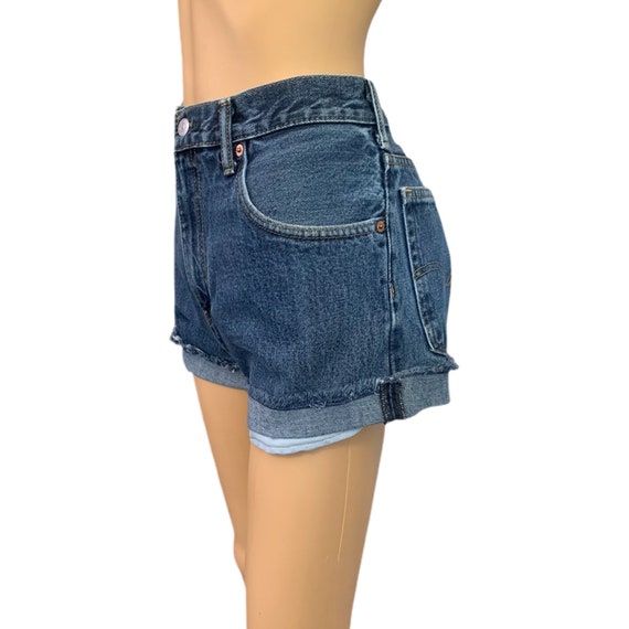 Levi's 517 Denim Shorts Womens 30" Waist Cuffed L… - image 4