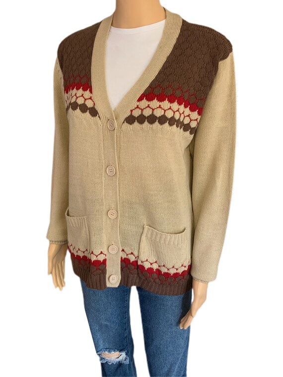 Kmart Cardigan Womens Brown Medium Grunge Kurt Co… - image 5