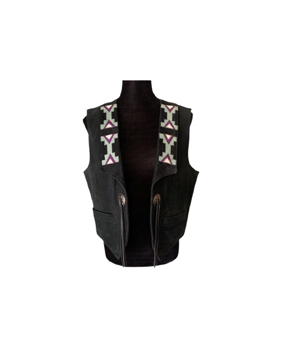 Leather Vest | Fringe Vest | Western | Cowgirl | 9
