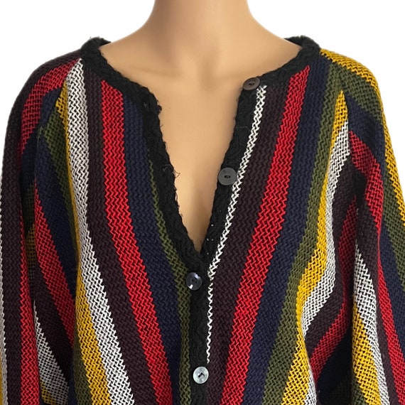 Dupont Rainbow Hippie Sarape Womens Striped Knit … - image 6