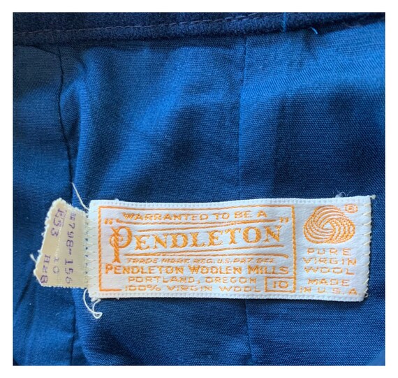 Pendleton Pant Suit Womens Blue Plaid Size 10 Woo… - image 8