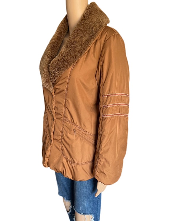 Avon Canada Sherpa Jacket Womens Brown Medium She… - image 5