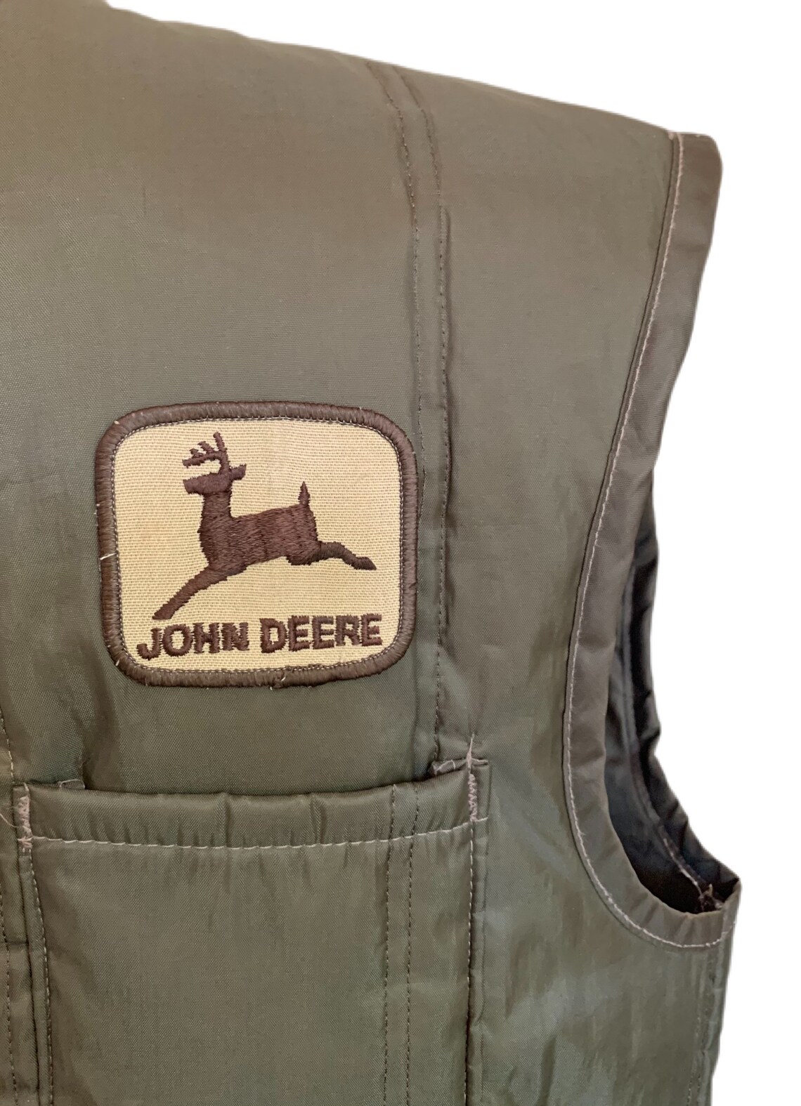 John Deere Trucker Vest Vintage 70s John Deere Tractor Work Etsy