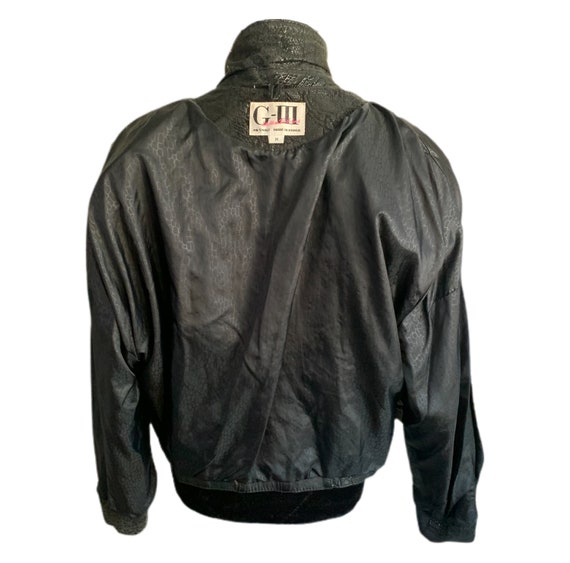 G-III Leather Jacket Womens Black Medium Snakeski… - image 9